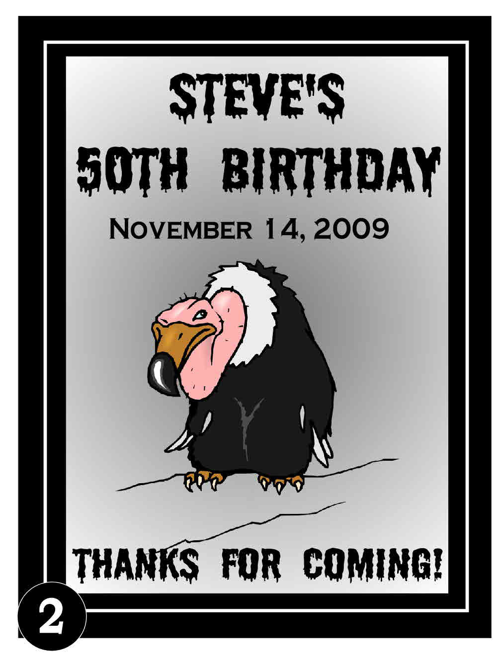 OVER THE HILL 40TH 50TH BIRTHDAY PARTY FAVORS MAGNETS