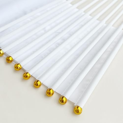 25 Pack Solid Blank Flag Small Mini Plain DIY Flags On Stick, Party White