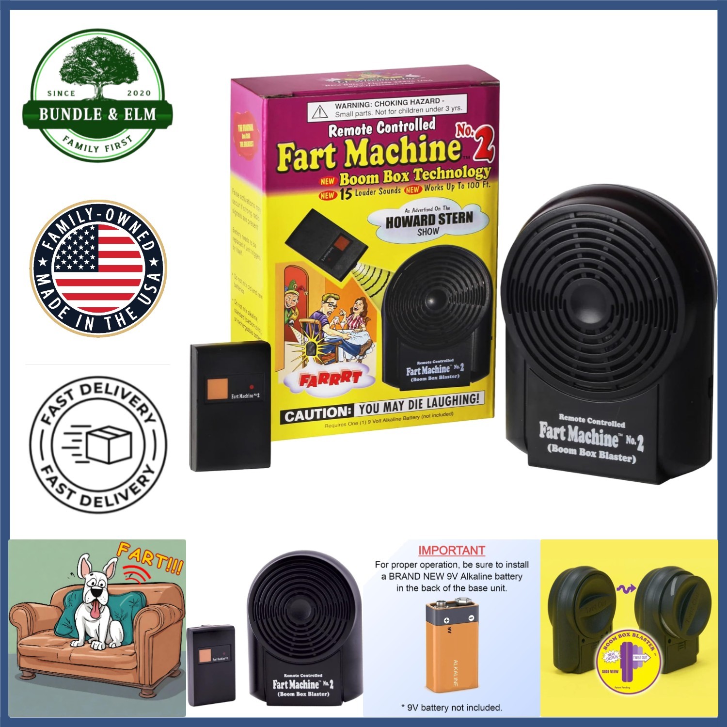 Wireless Fart Machine with Remote Control and 100 Feet Operating Range