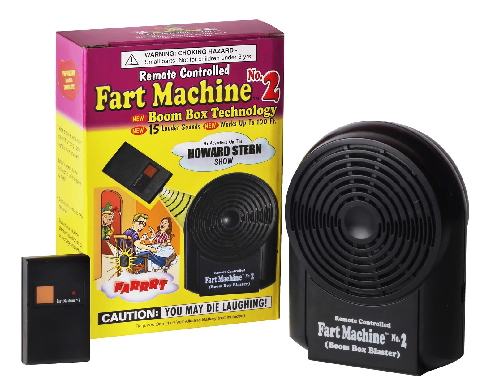 Fart Machine Wireless Remote 15 Sounds Boom Box Loud Range
