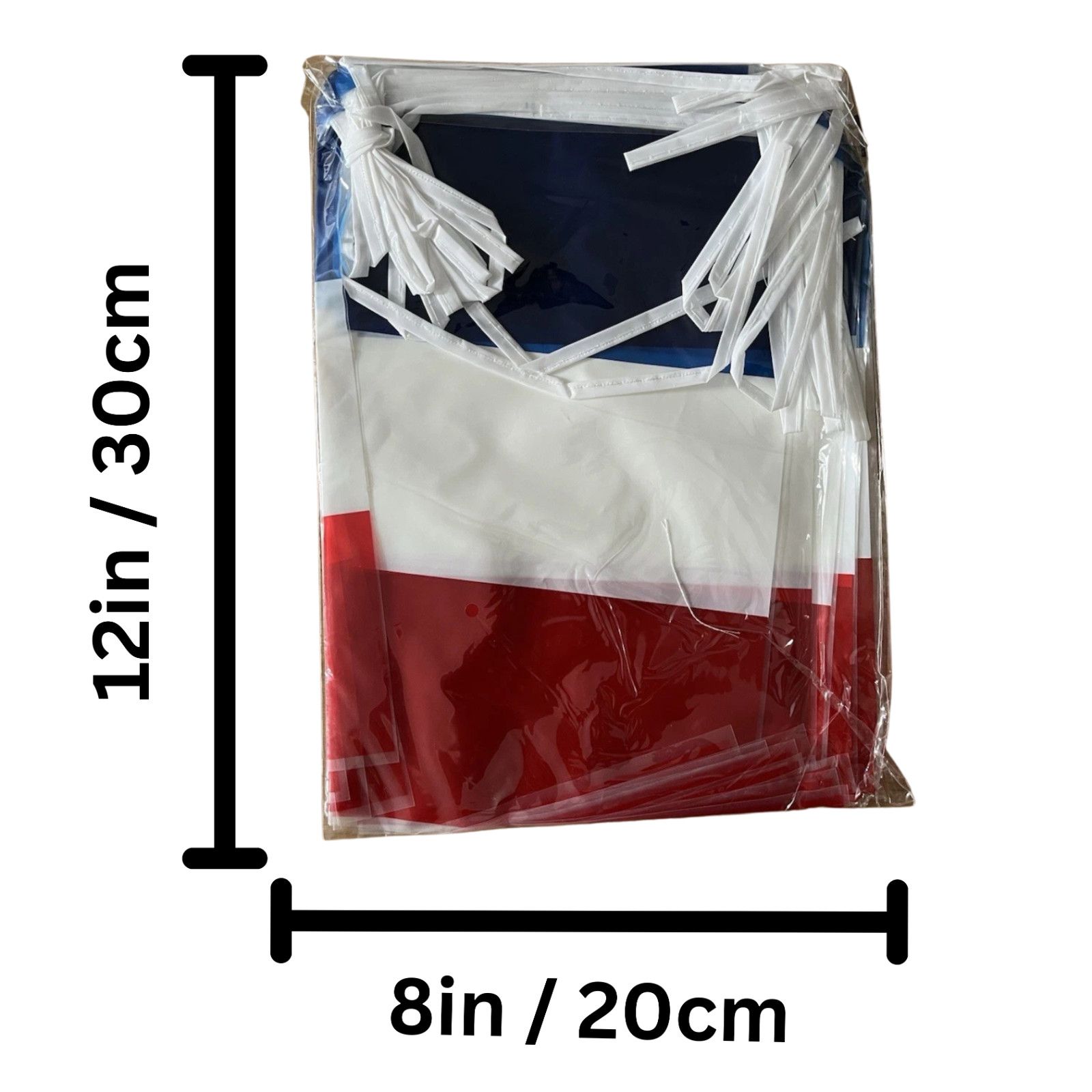 French Flag Bunting 10m PVC Waterproof 20 Flags Indoor Outdoor Party Garden