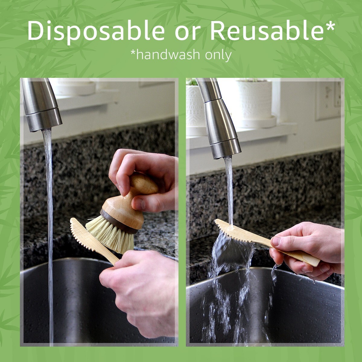 Ibambo 100% Bamboo Knives – 2400 Compostable Knives, Disposable or Reusable