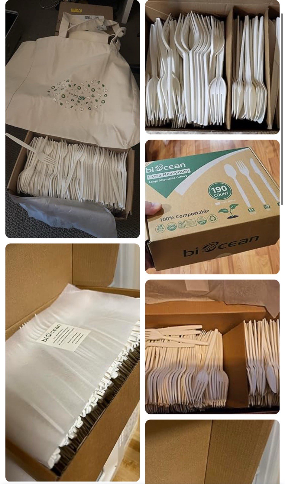200 Compostable forks 6.7” Extra Heavy Duty Biodegradable Disposable Cutlery