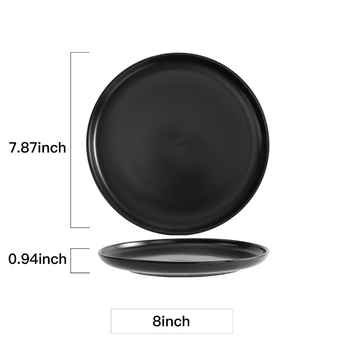 Solid color ceramic plate single, dinner, dessert, salad, bread, party serving,