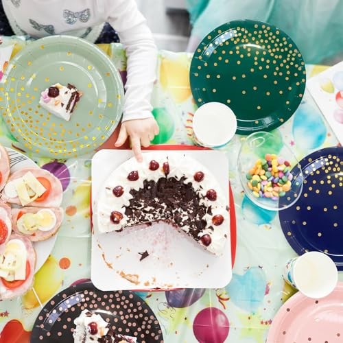 White and Gold Paper Plates Napkins Party White Gold Dot Paper Plate