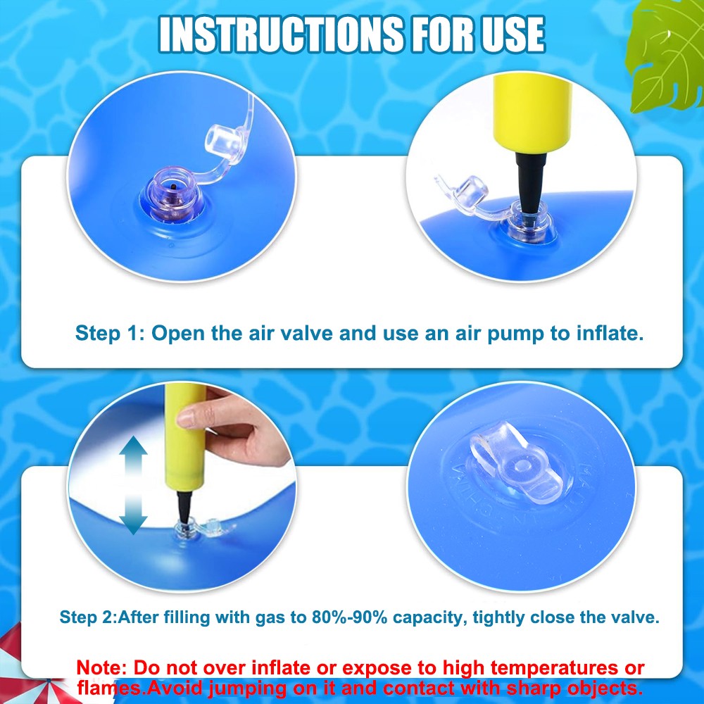 Inflatable Floating Swimming Pool Game Family Basketball Hoop Ring Toss Toys Set