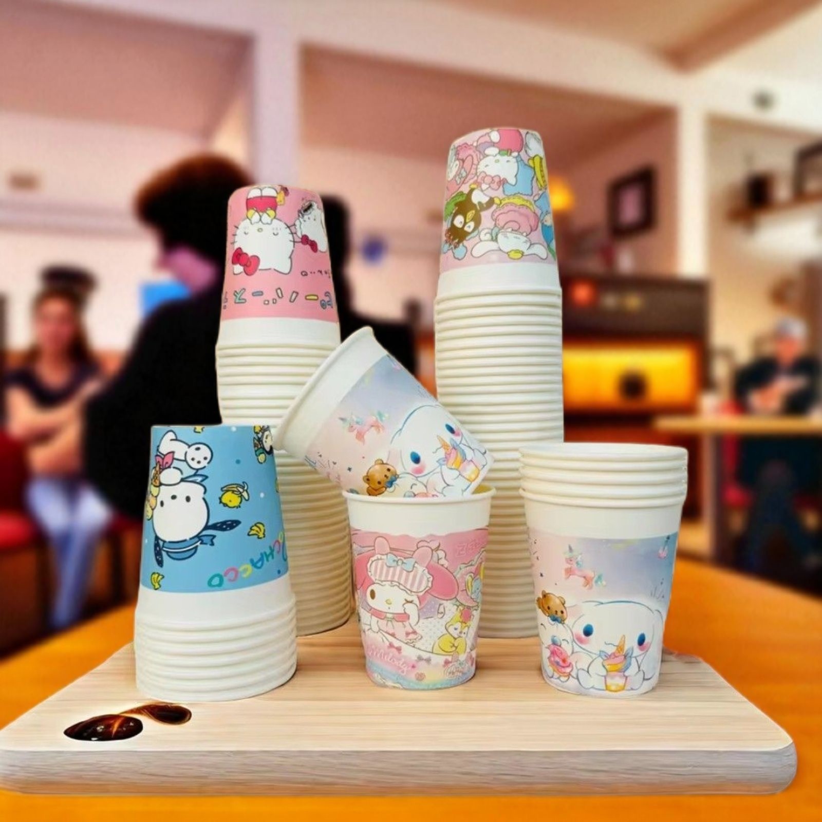 250ml Sanrio Hello Kitty 50 Pc Thick Disposable Paper Cups All Occasion Birthday