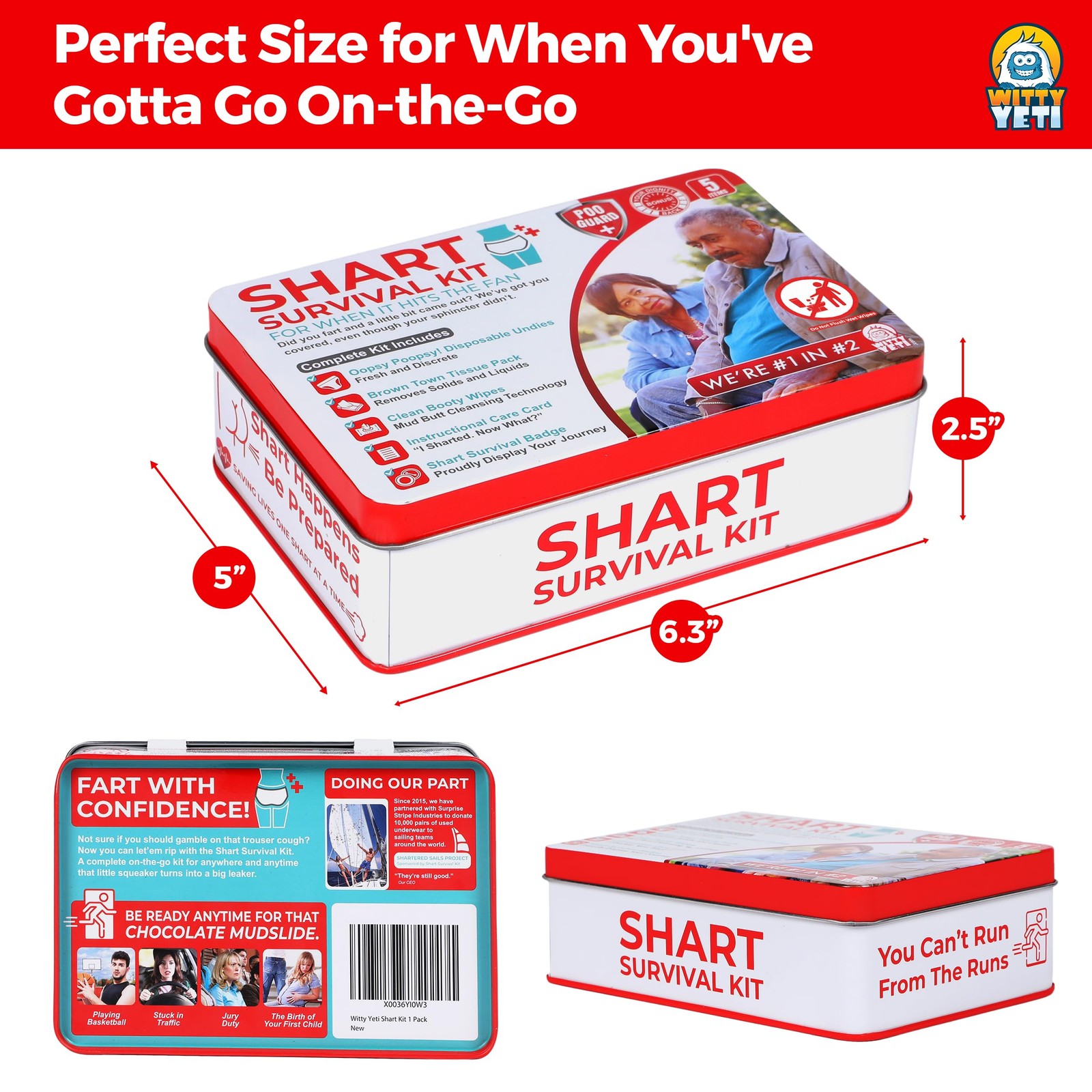 Gag Gift Survival Kit Wet Wipes Tissues Underwear for Prank Party Funny Toilet H