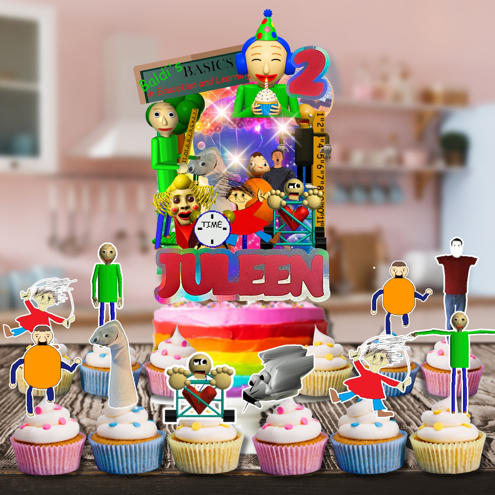 Baldis Basics Tablewave Party Supplies happy birthday centerpiece decoration