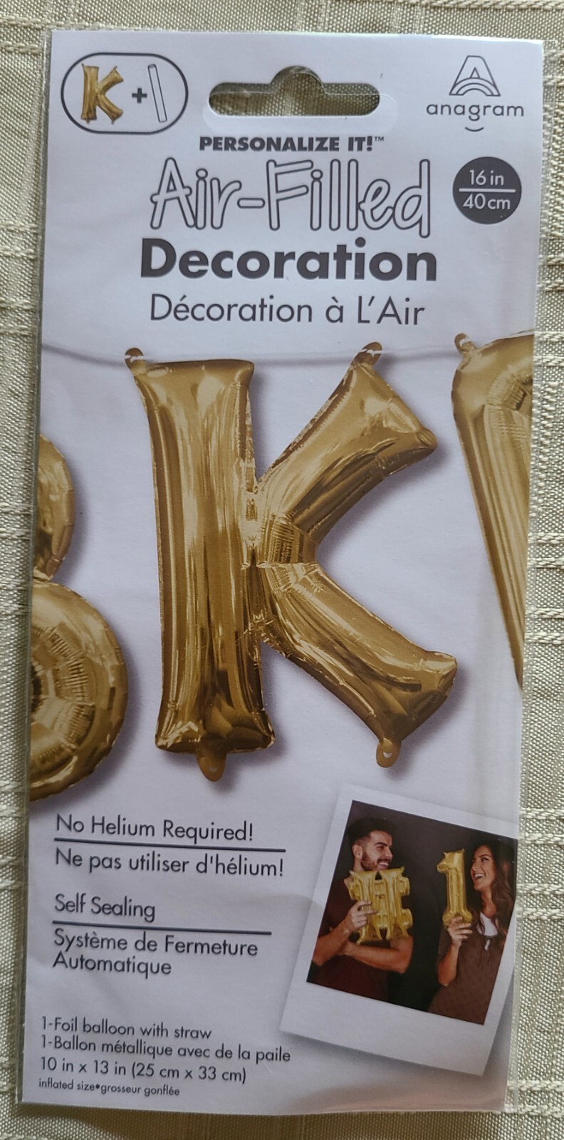 Air-Filled Uppercase ” K ” Backdrop Balloons Banner Decoration 5 Pack 10″ x 13″