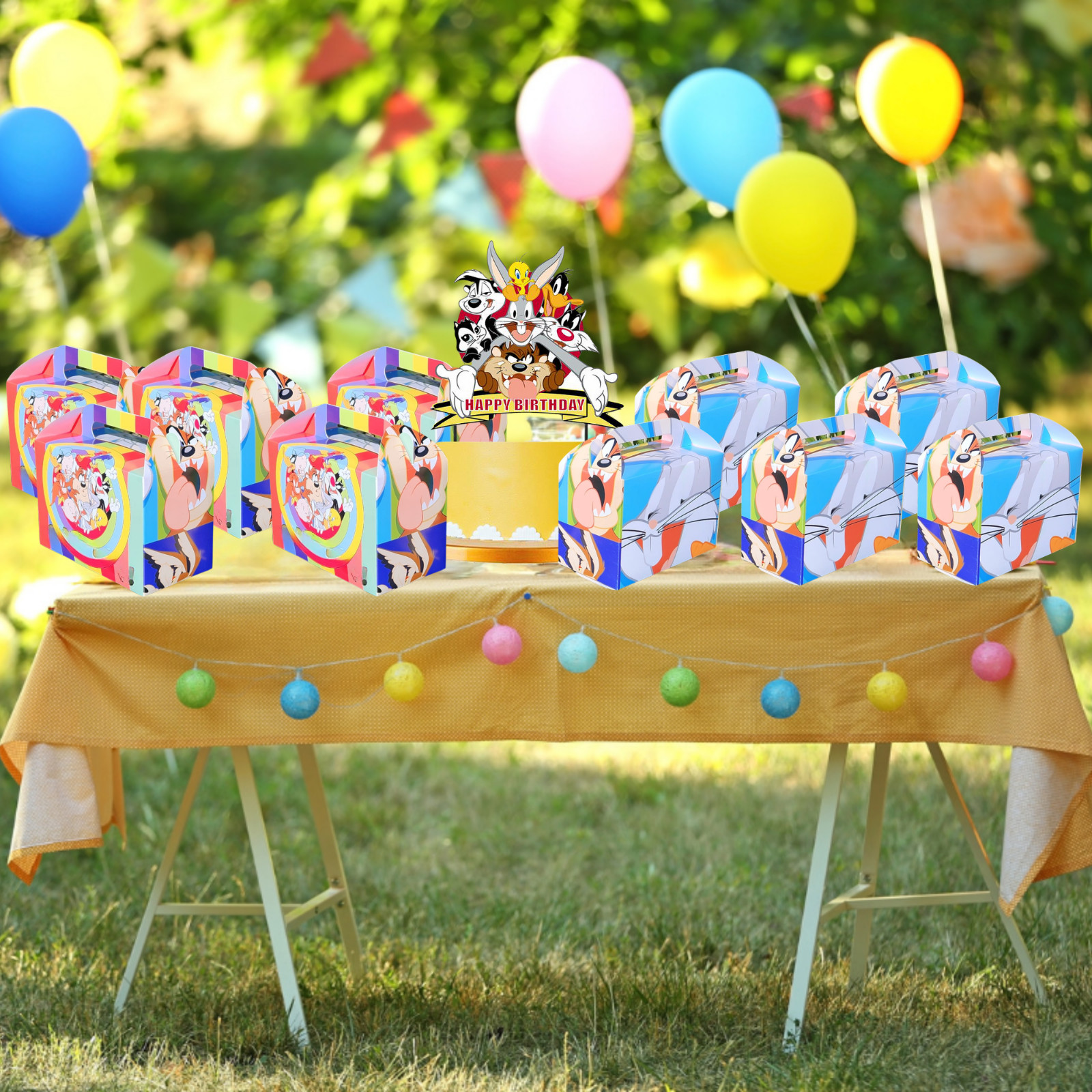 Looney tunes birthday party supplies favor centerpiece decoration event theme