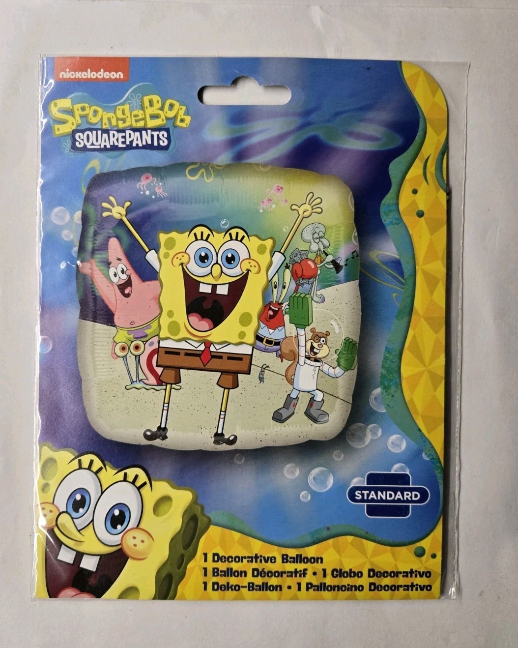 Spongebob Squarepants Characters Square 17″ Mylar Balloon Birthday Party