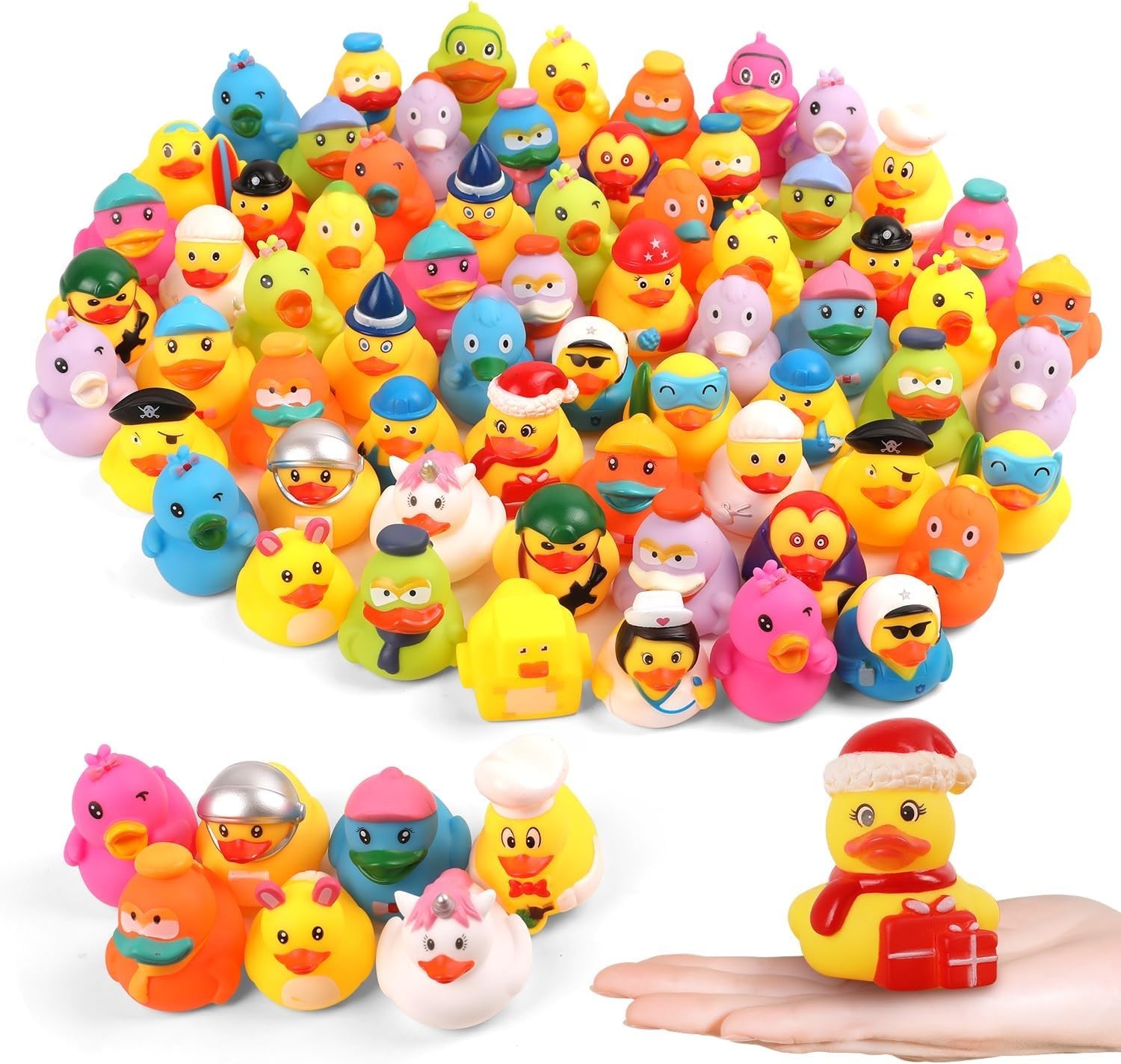Rubber Ducks in Bulk,Assortment Duckies for Jeep Ducking Floater Duck Bath Toys