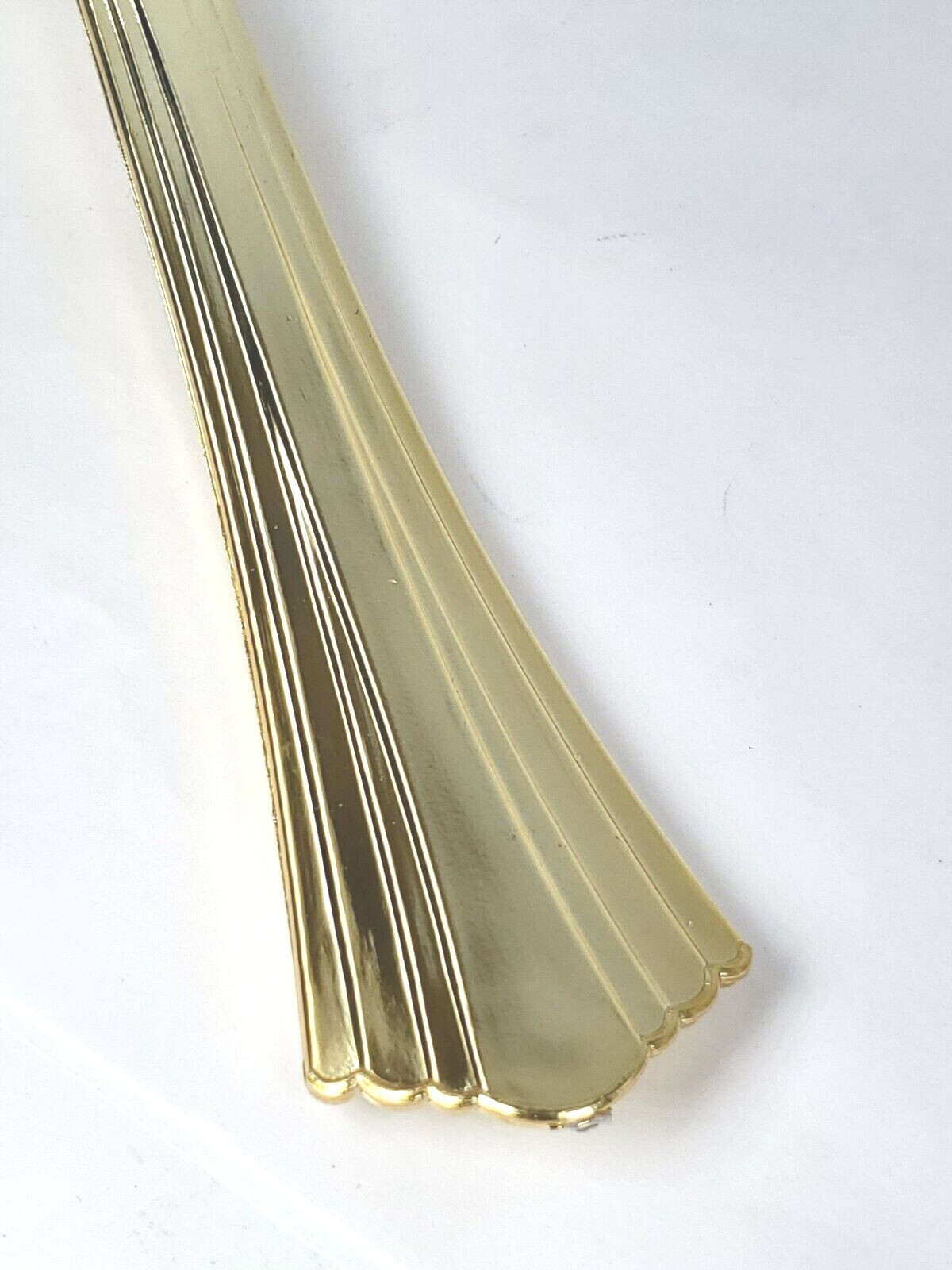 8 Pack – Decorline #7224 Heavyweight Plastic Gold Serving Fork 10″