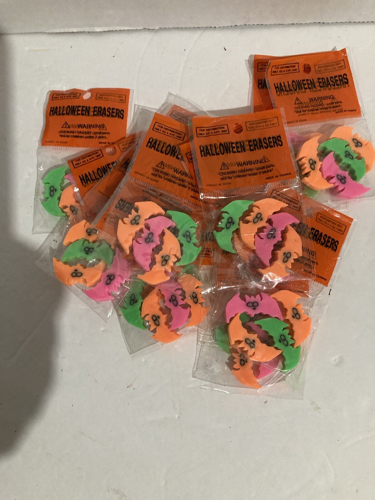 60 Halloween Bat Mini Erasers Teacher Supply Sorting Math Counter