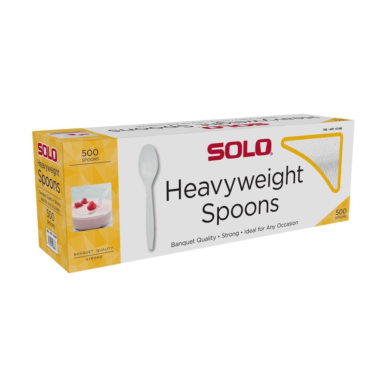 Solo Heavyweight Plastic Spoon, White, 500-count