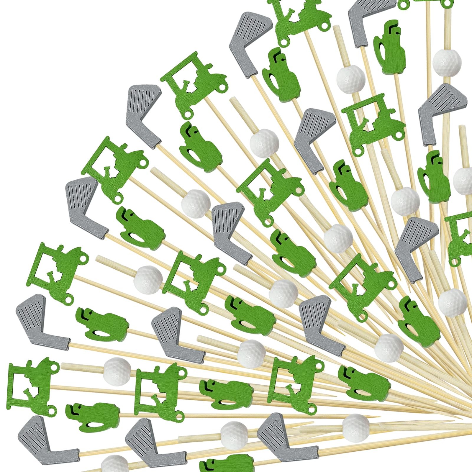 200 PCS Golf Theme Decorative Cocktail Picks Appetizer Skewers Fits 4.7 Inch