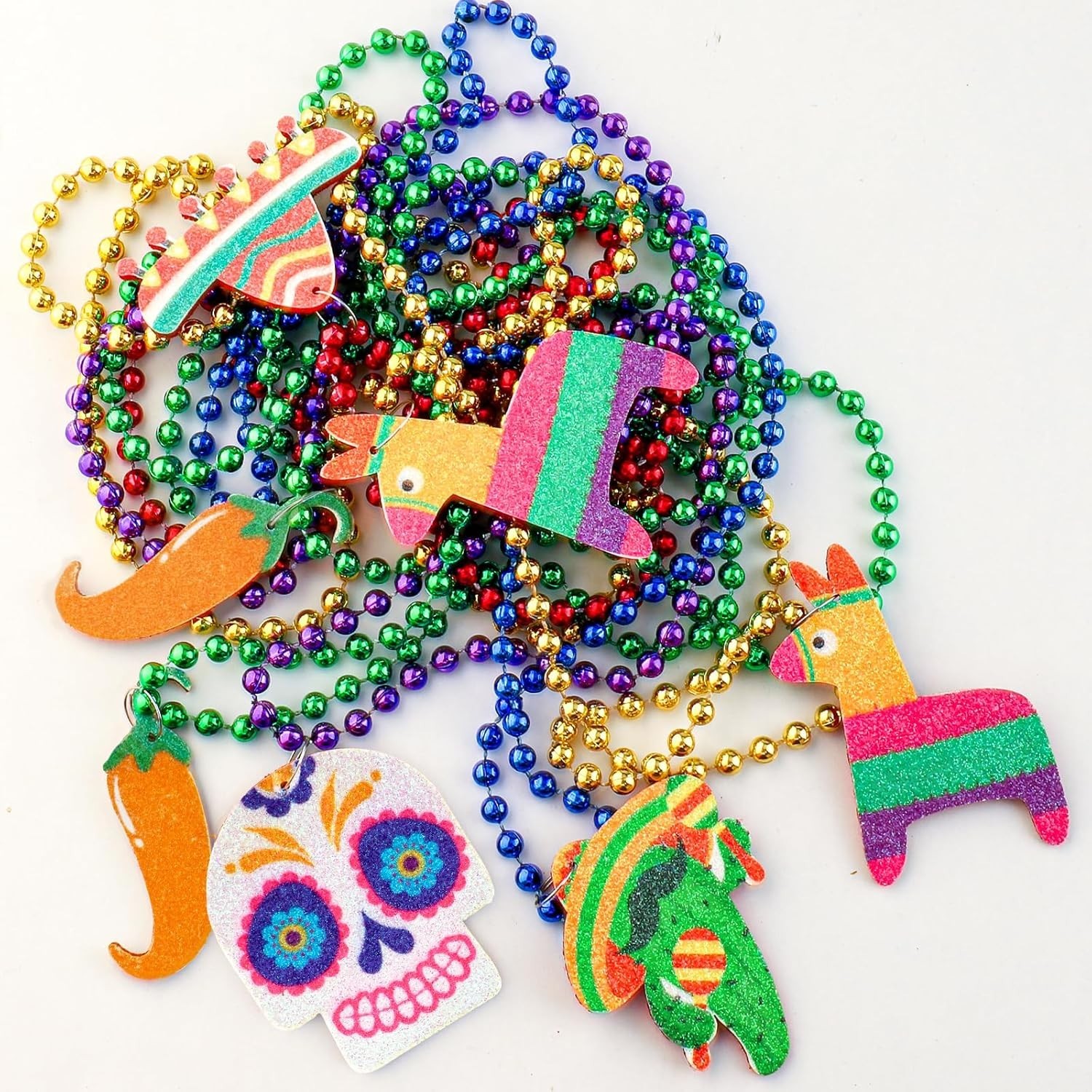 Fiesta Beaded Necklaces 20pcs Cinco De Mayo Party Favors Mexican Celebration …