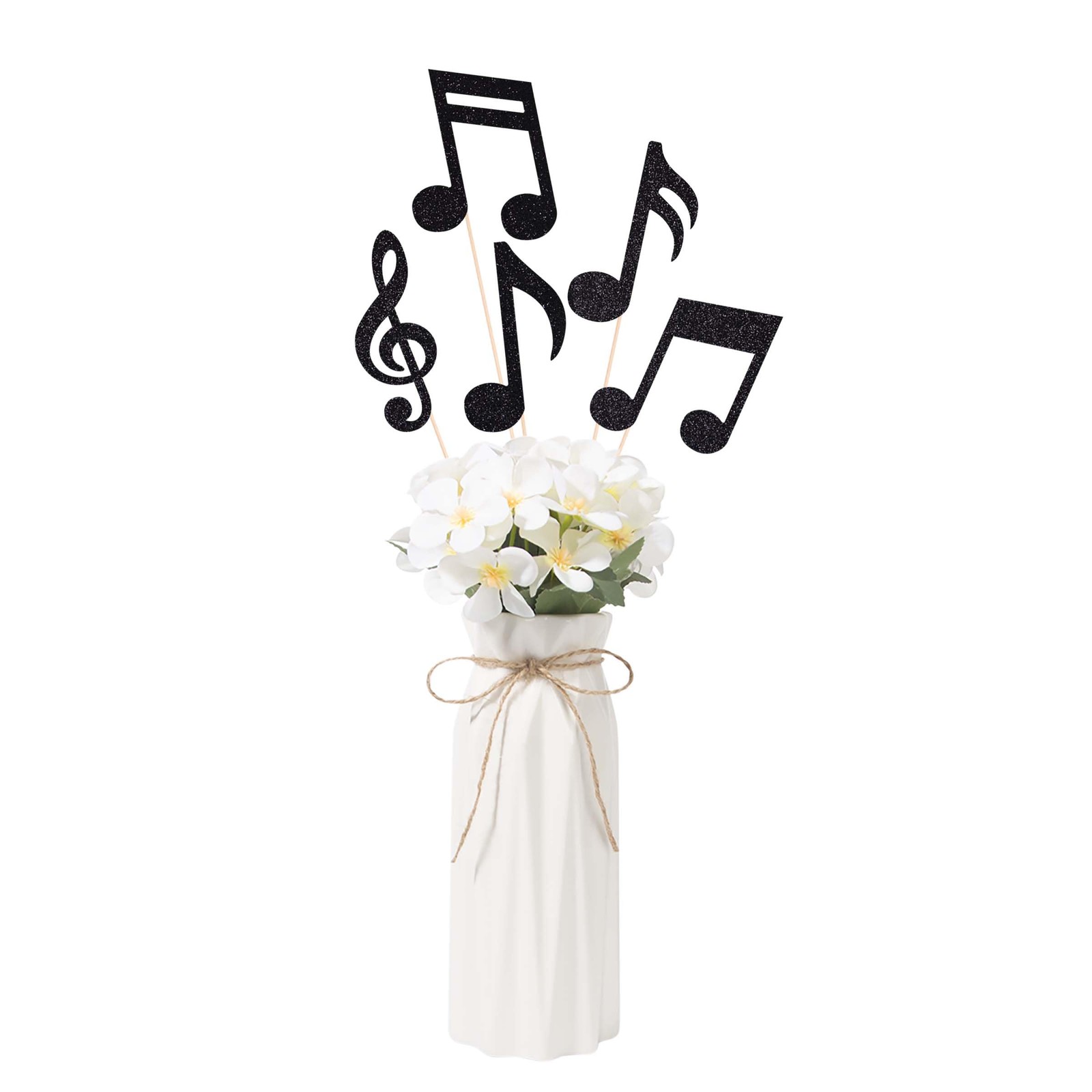 10 PCS Music Notes Centerpieces Black Party Decorations Music Notes