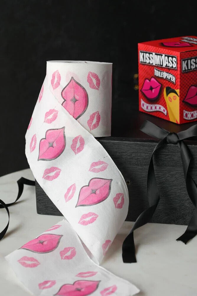 KISS MY ASS Toilet Paper Roll – Sexy Funny Potty GaG Bathroom Party Joke