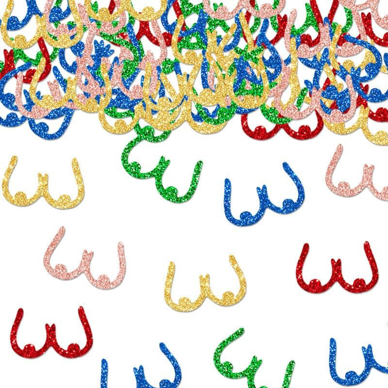 100PCS Breast Cancer Awareness Confetti Multi Color Breast Table Confetti Breast