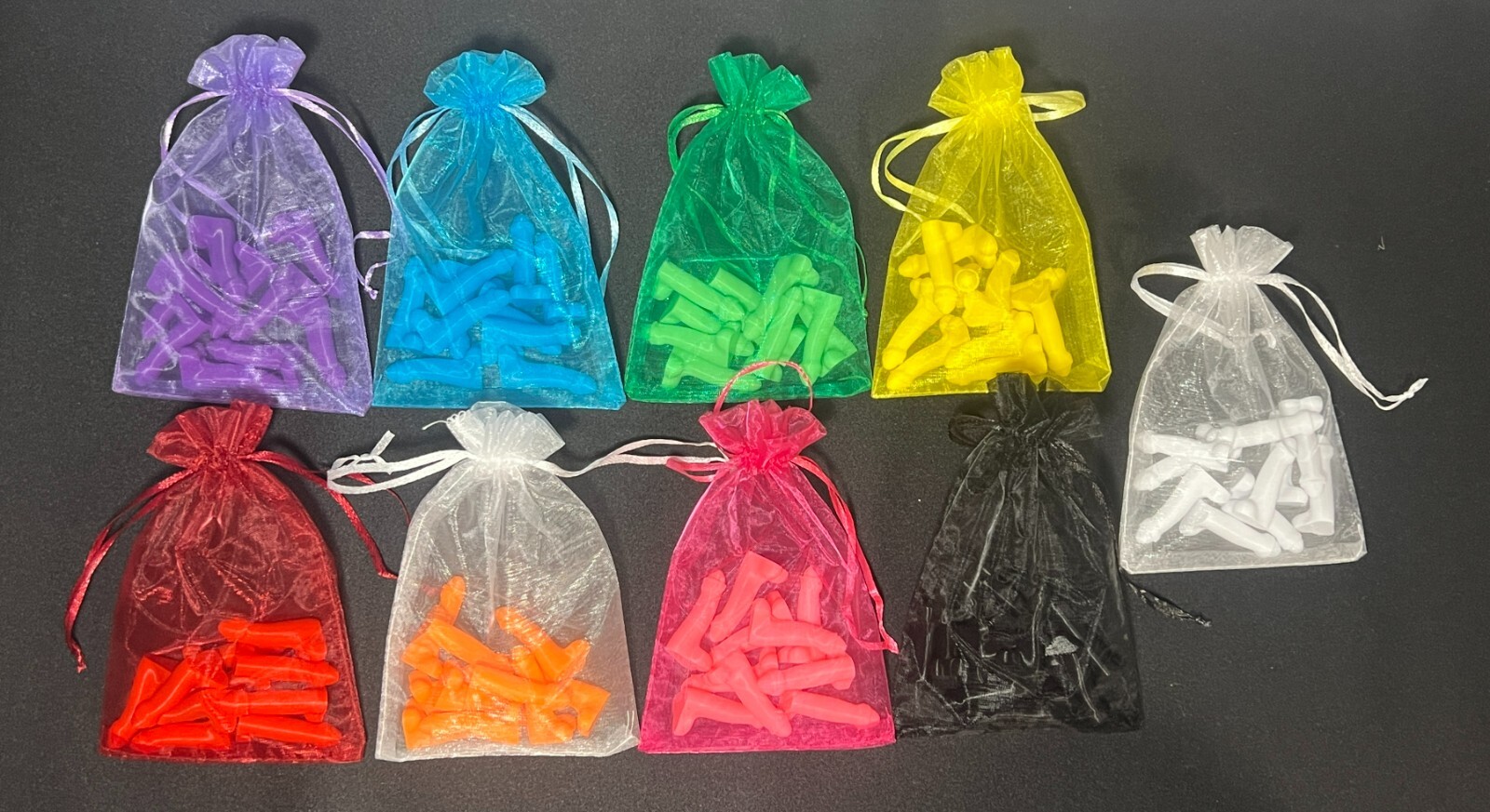 Bag of Dicks Mini Penis Any Color Gag Gift Bachelorette Party Prank 10Pack 1.5in