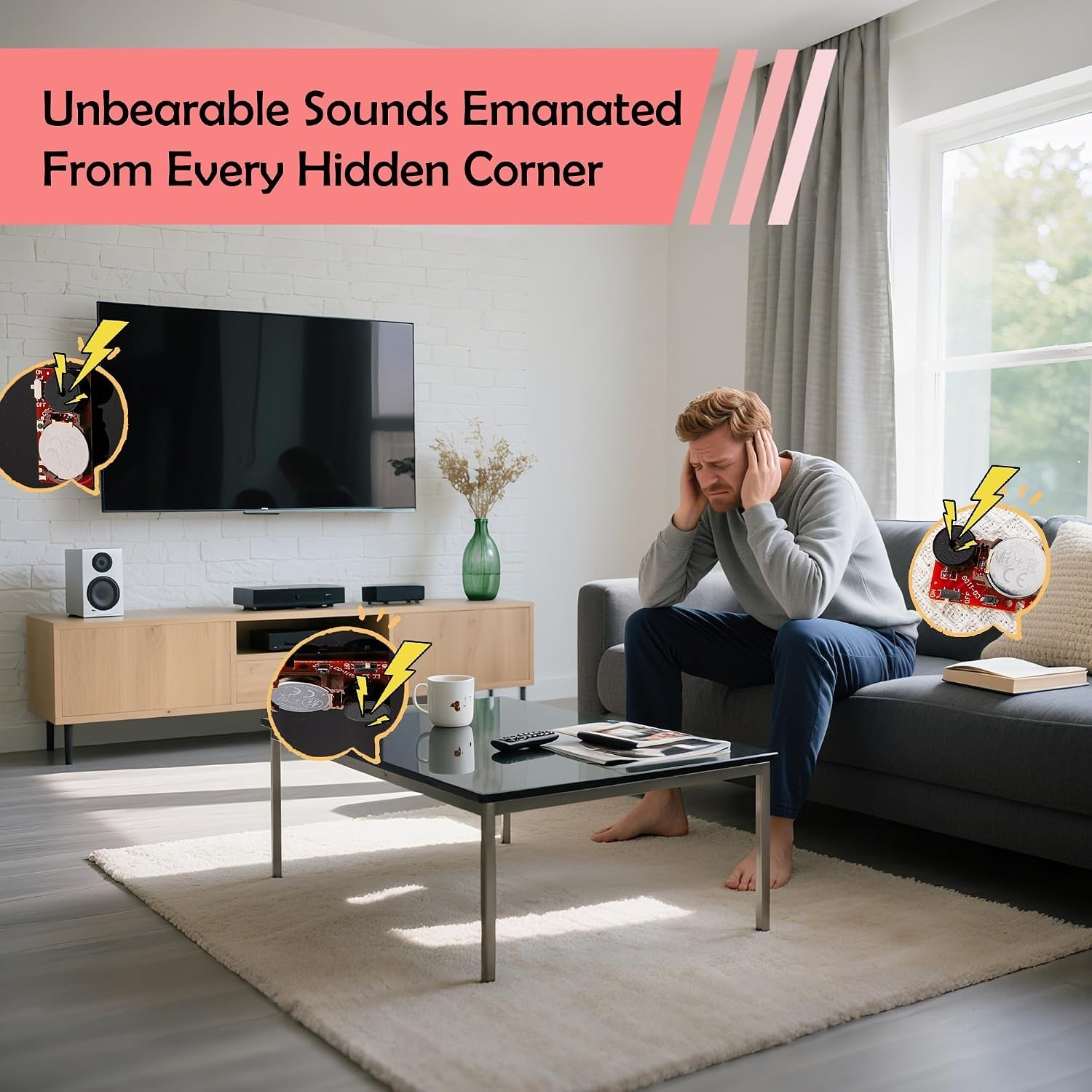 Red Mini Hidden Noise Makers – 3-Pack with Unique Sounds for Hilarious Pranks