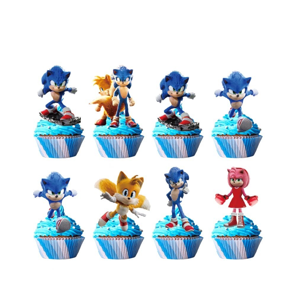 24PCS Cake Toppers Cupcake Toppers Cake Decorations Birthday Party Supplies Deco