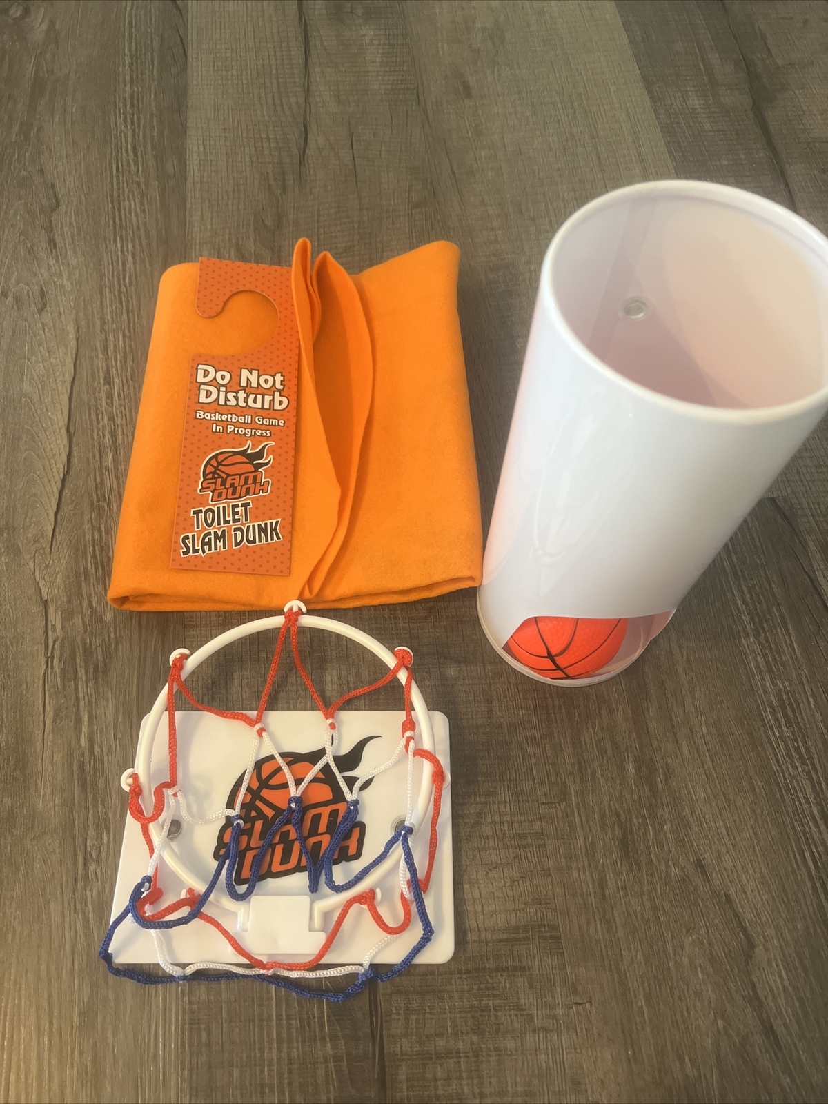 Potty Basketball Free Throw Toilet Bathroom Game Slam Dunk Miniature Gag Gift