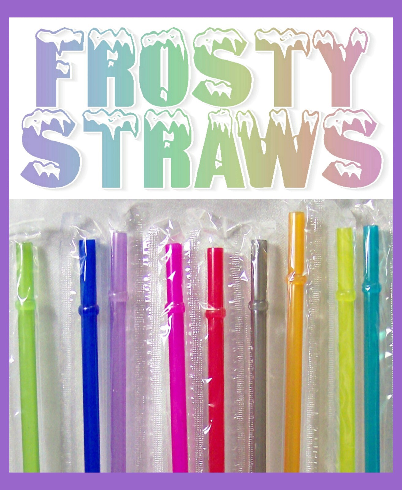 “FROSTY” STRAWS, 9/32″ X 9″ or 11″, Solid Frosty Colors, Reusable