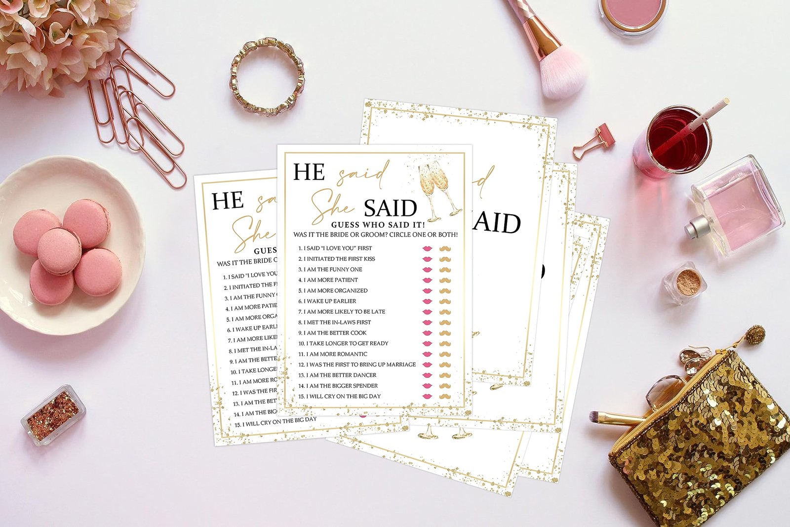 He Said She Said Bridal Shower Games, Wedding Shower and Bachelorette Party -…