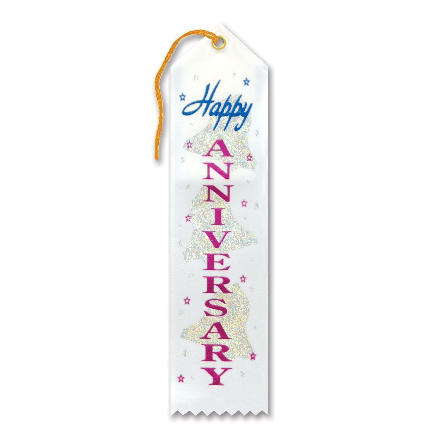 Beistle Happy Anniversary Ribbon – Wedding | Party Supply | Decoration | Favor