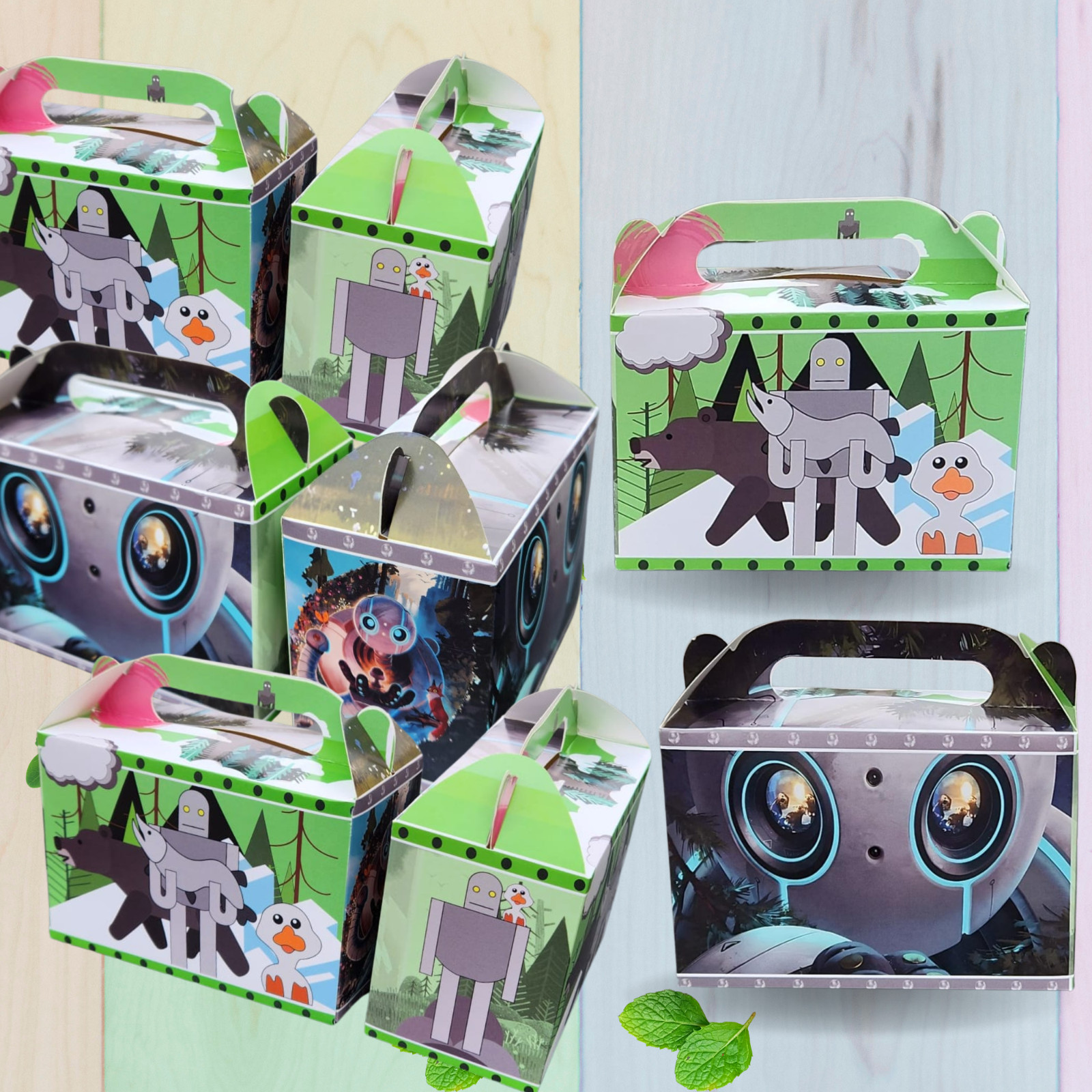 The Wild Robot Party Supplies happy birthday centerpiece decoration cup plate