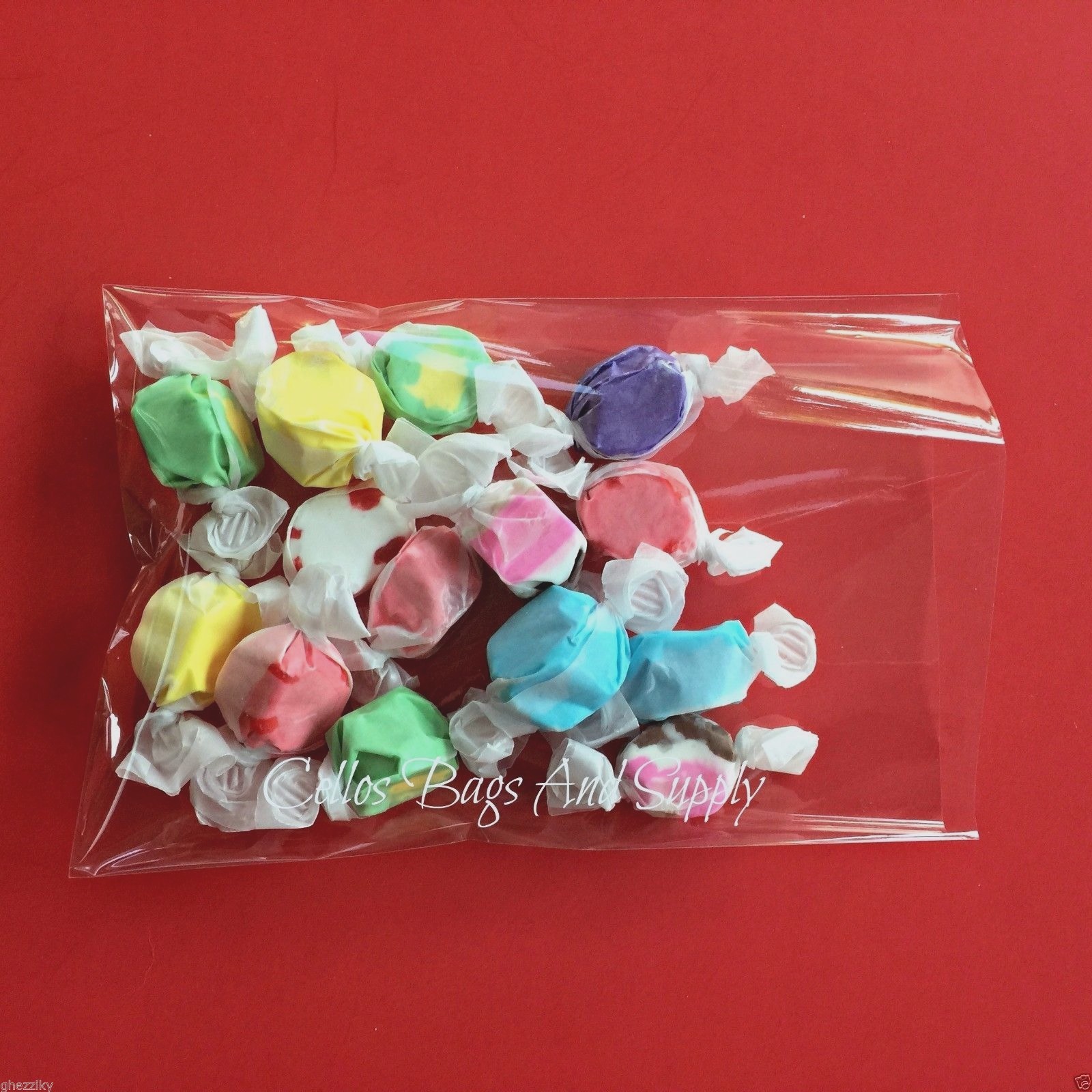 200 CLEAR POLY BAKERY CELLO CANDY BAG POLYPROPYLENE COOKIE FLAT POLY TREAT BAGS