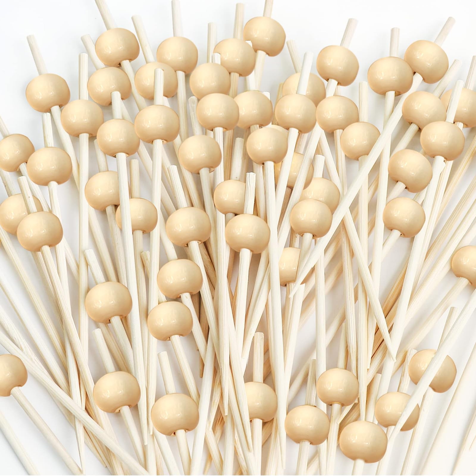 200 Pcs Cocktail Picks, 4.7 Inch Toothpicks for Appetizers, Skewers Fruits Picks
