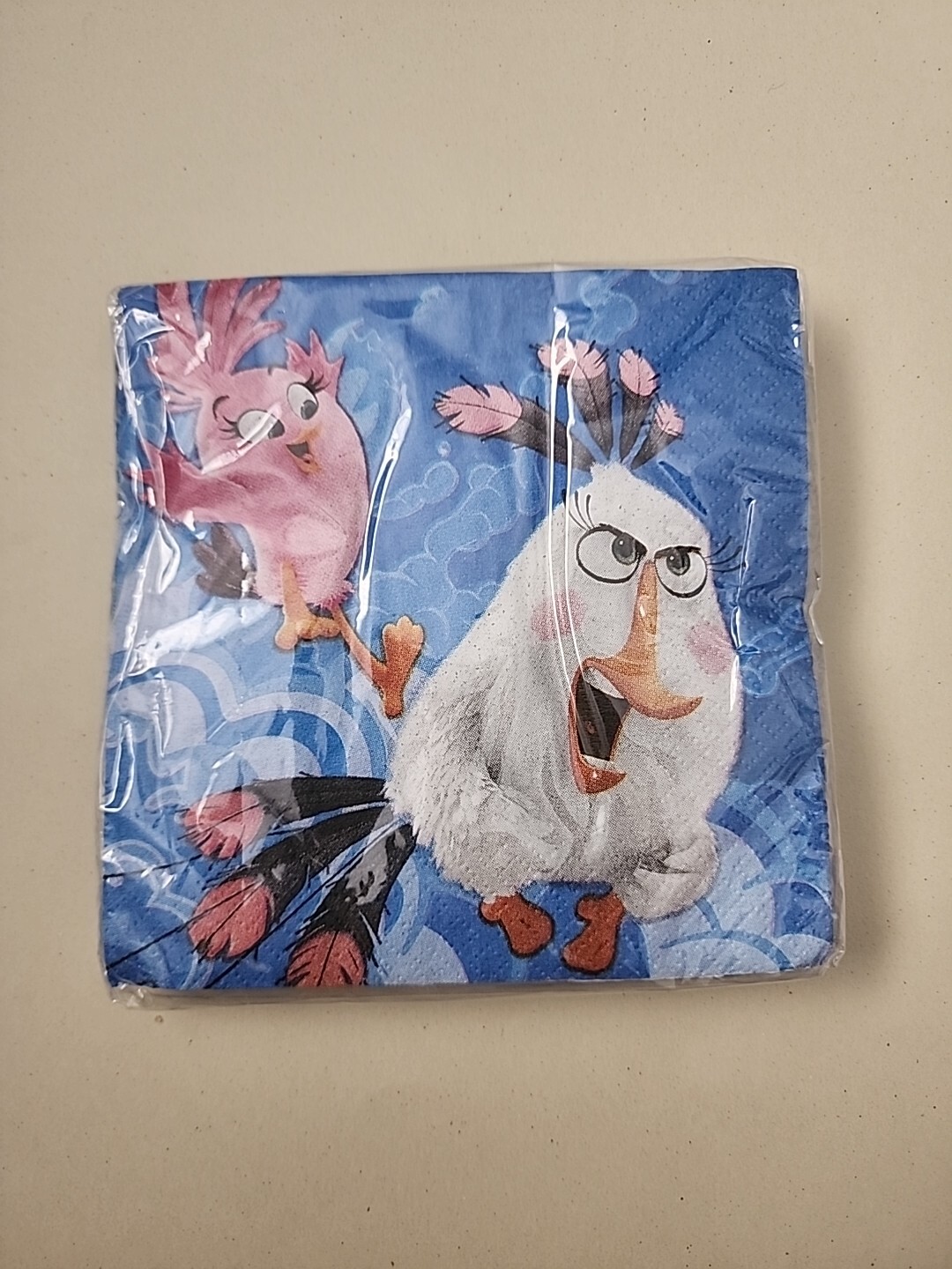 Angry Birds Movie Beverage Napkins 16 Count 2 Ply Blue