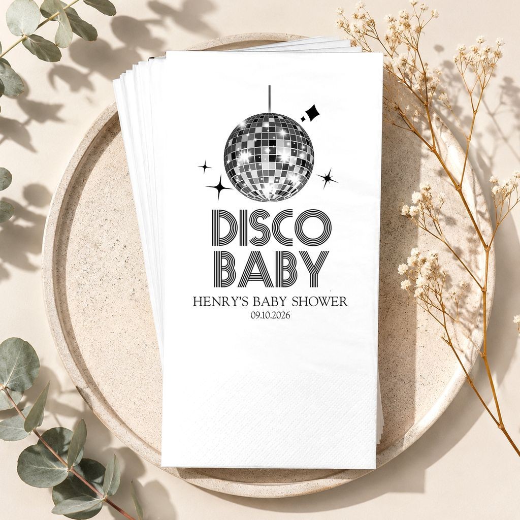Disco Baby Shower Napkins Retro Disco Ball Party Favors SATTNA0690