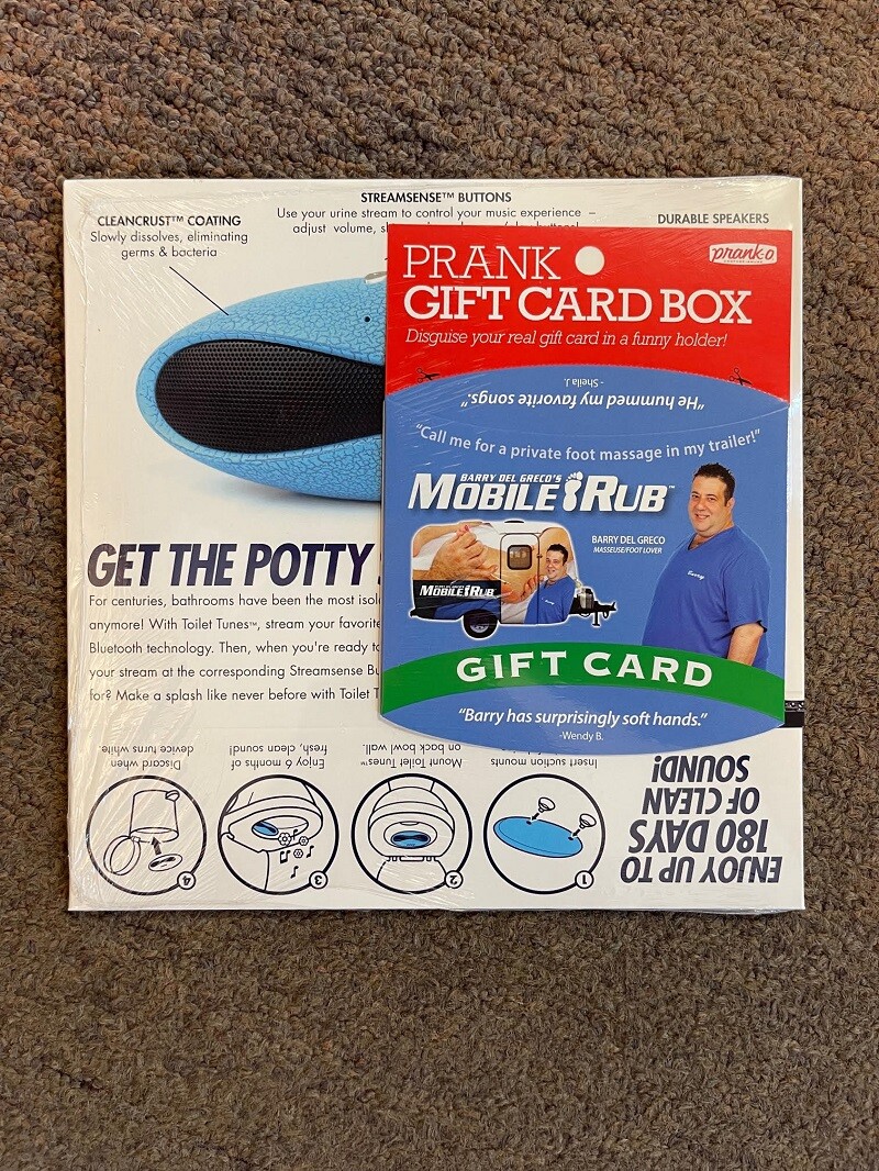 PRANK-O FUNNY JOKE PRANK GAG GIFT GIFT BOX 8″x6″x2″ – TOILET TUNES