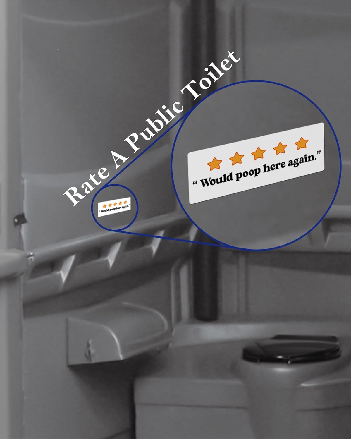 60 PCS Funny Prank Stickers for Porta Potty & Restroom Gags