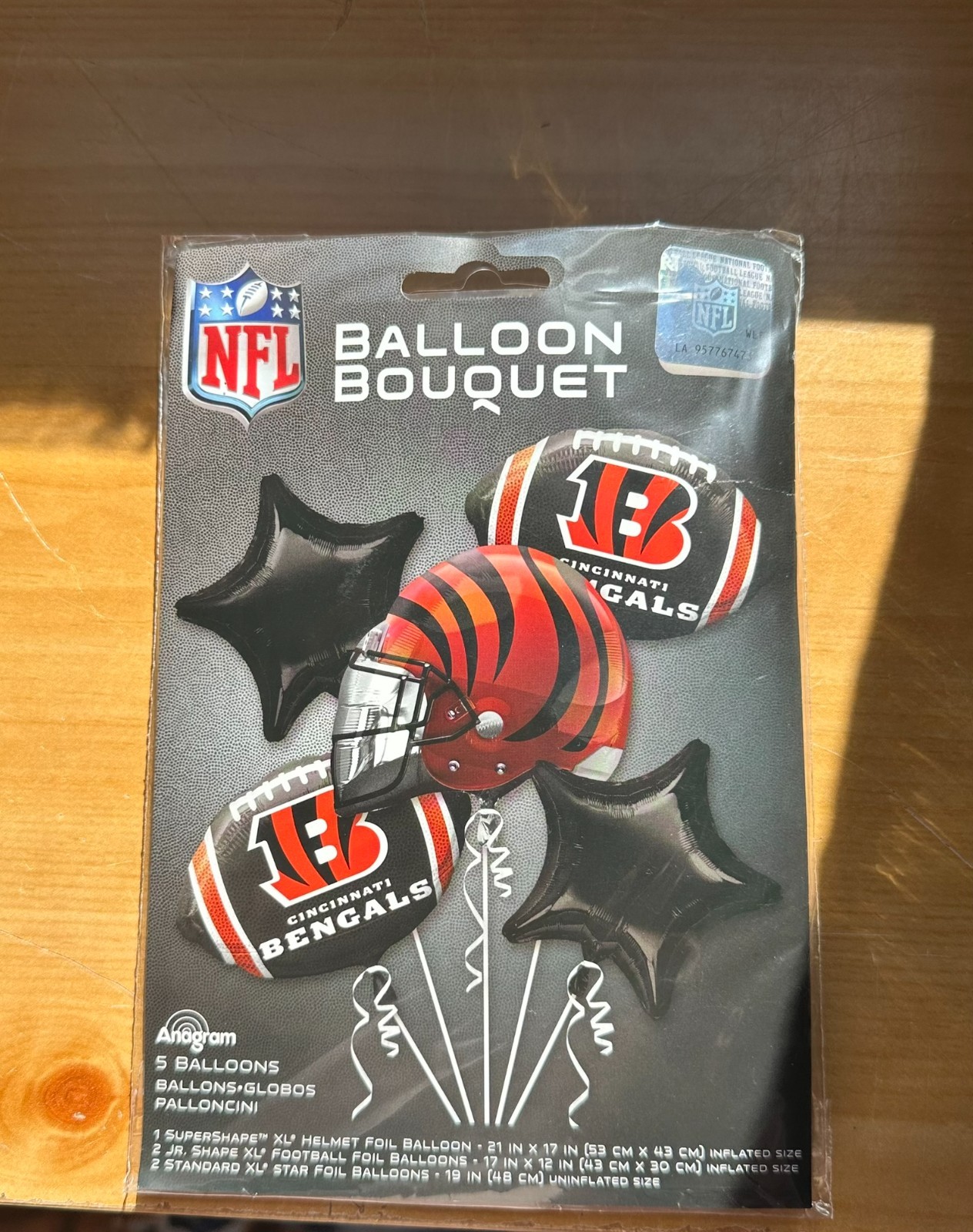 NFL 5 Piece Mylar Foil Balloon Bouquet