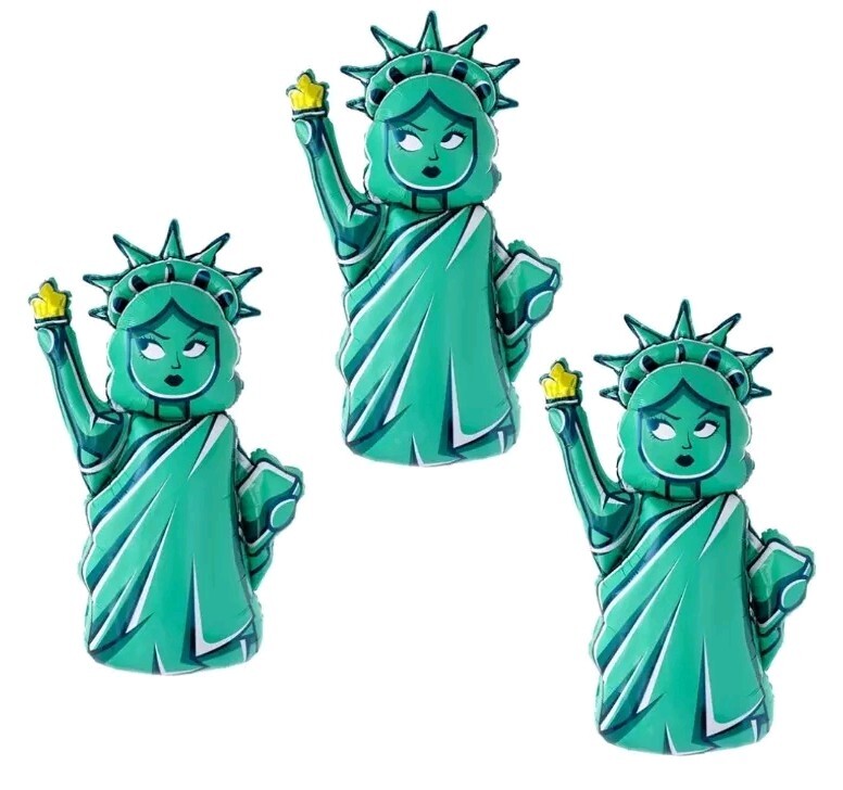 6 pack Statue Of Liberty 40 – 45 Inch Mylar Party Event Balloons