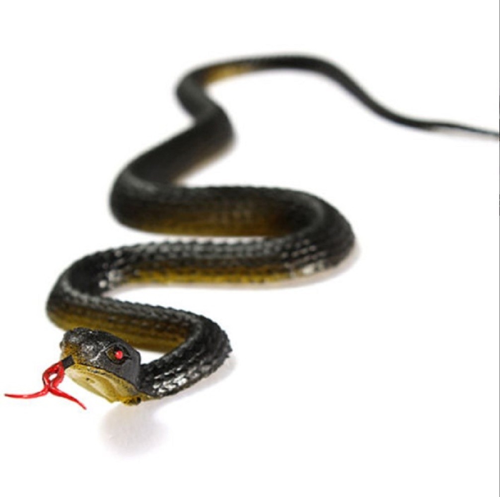 Fake Rubber Snake Toy, 45Cm Realistic Prank Trick Toy with Tongue Stick Out, Per