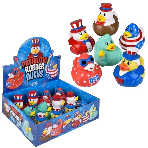 RI 3.5″ Patriotic Rubber Duck Assortment 12ct