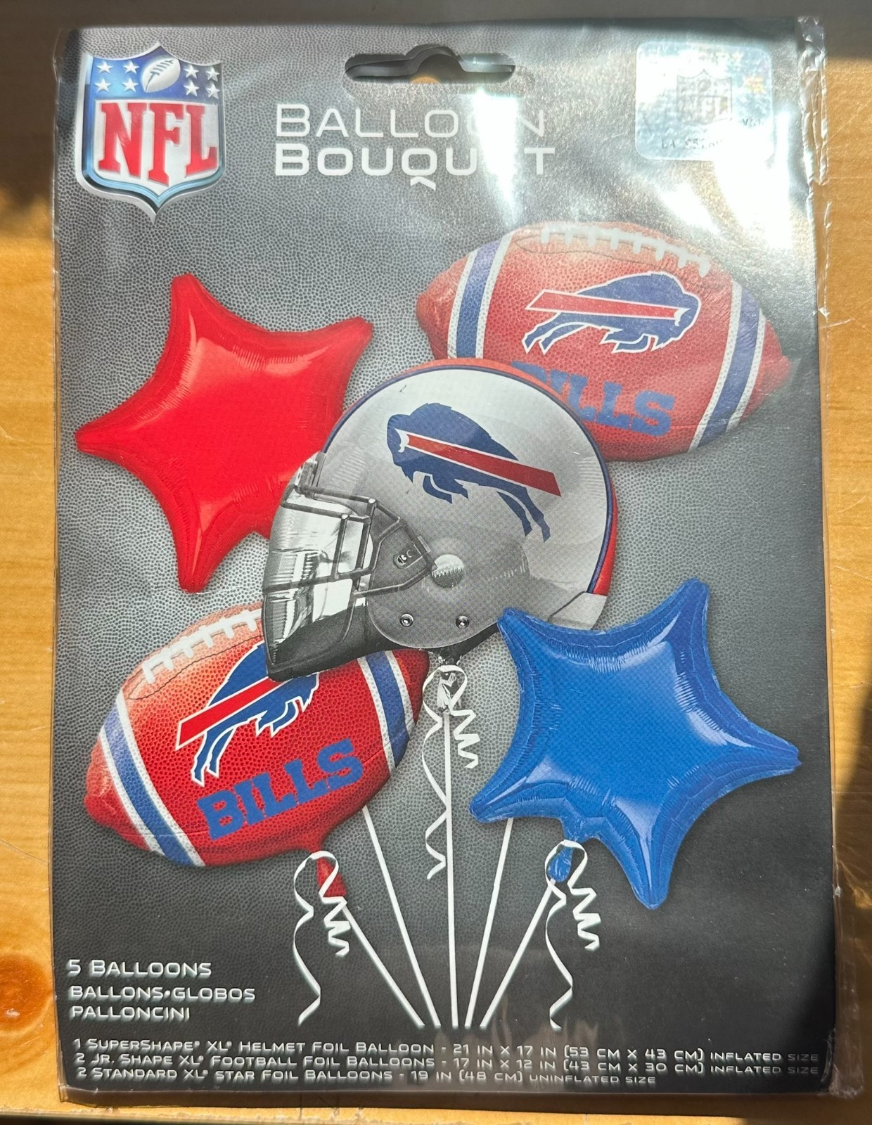 NFL 5 Piece Mylar Foil Balloon Bouquet