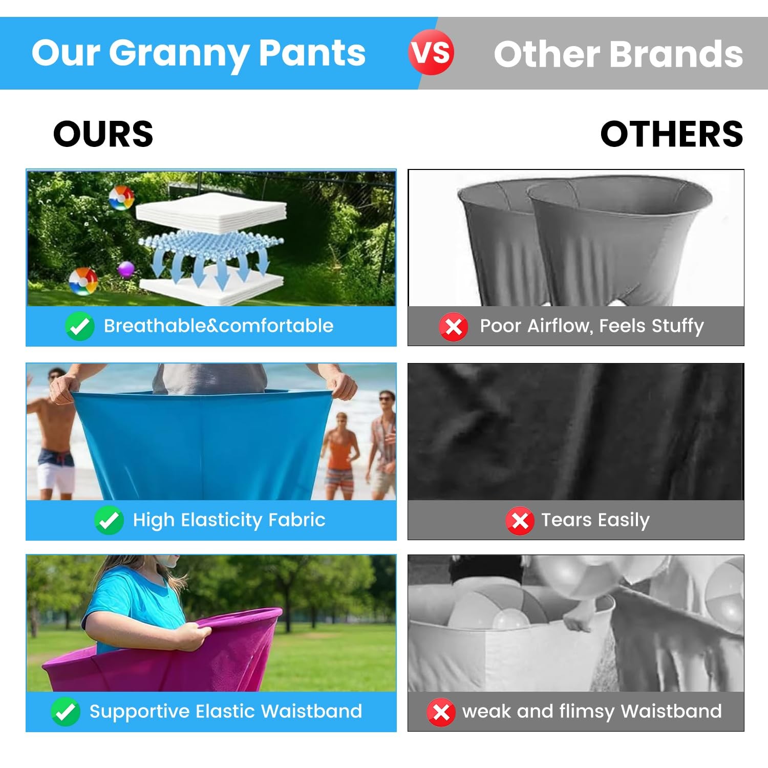 Granny Pants Yard Game Set, 2 PCS Granny Pants Family Party Outdoor Game with…