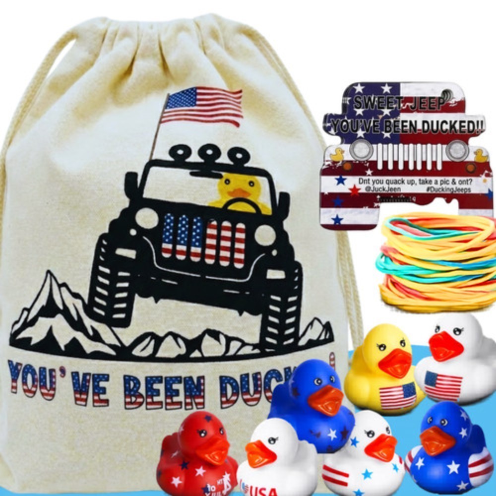 50 PCS Jeep Rubber Ducks in Bulk Assorted Duckies for Ducking Cruise Ducks Small