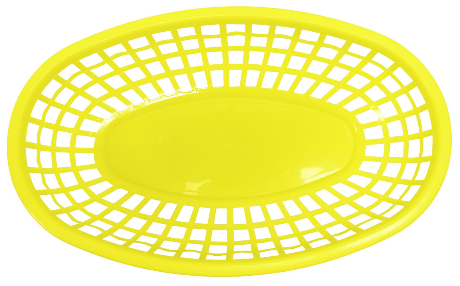 Set of 12 Yellow Oval Fast Food/Deli Baskets, 9.25 by 6-Inch, Black Duck Brand Y