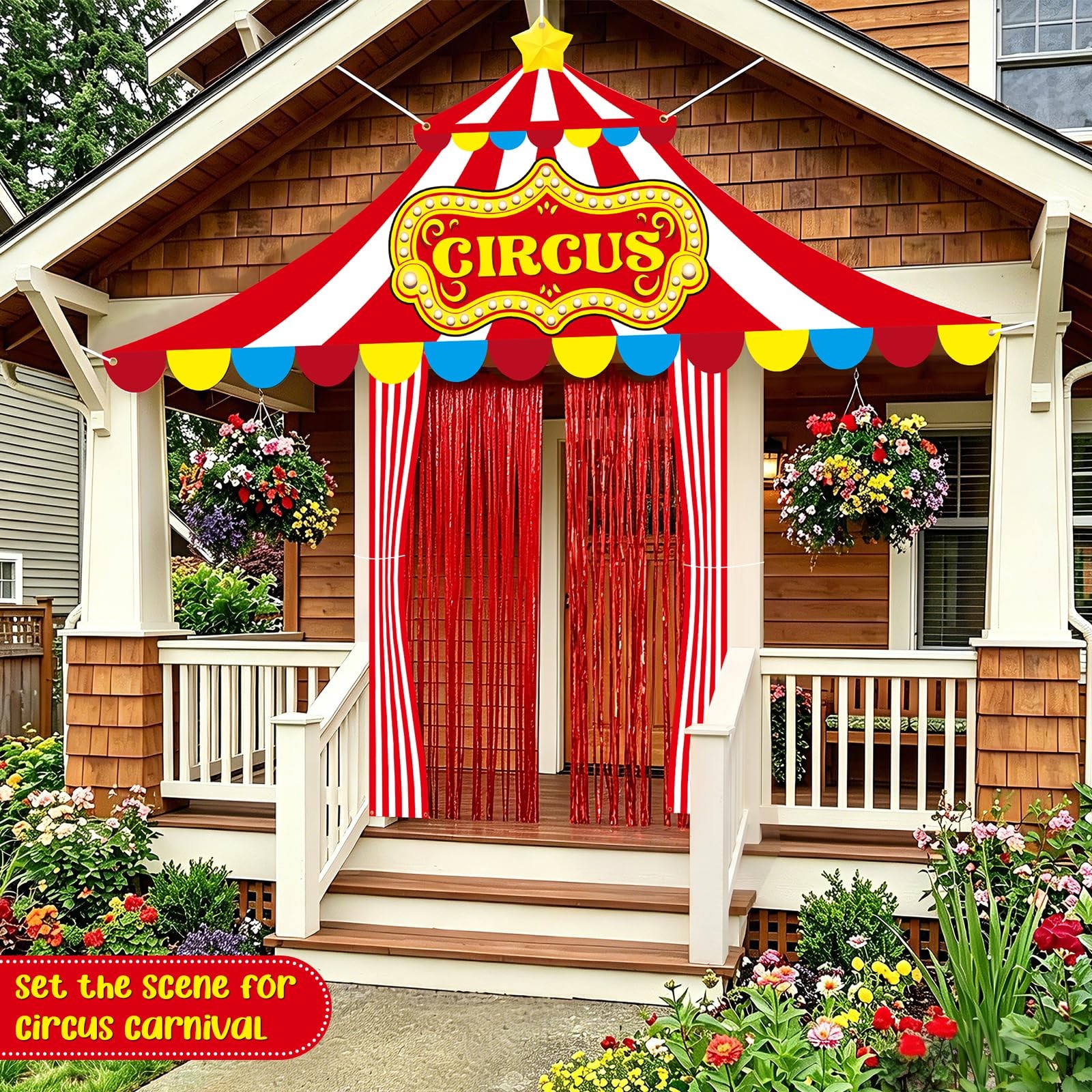 5 Pcs Carnival Circus Tent Decorations Set – Circus Theme Party Decorations w…