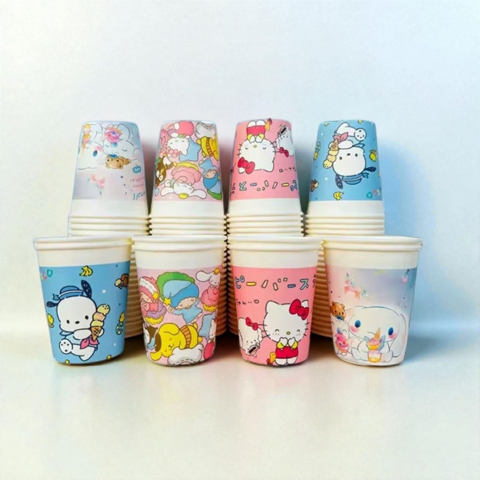 250ml Sanrio Hello Kitty 50 Pc Thick Disposable Paper Cups All Occasion Birthday