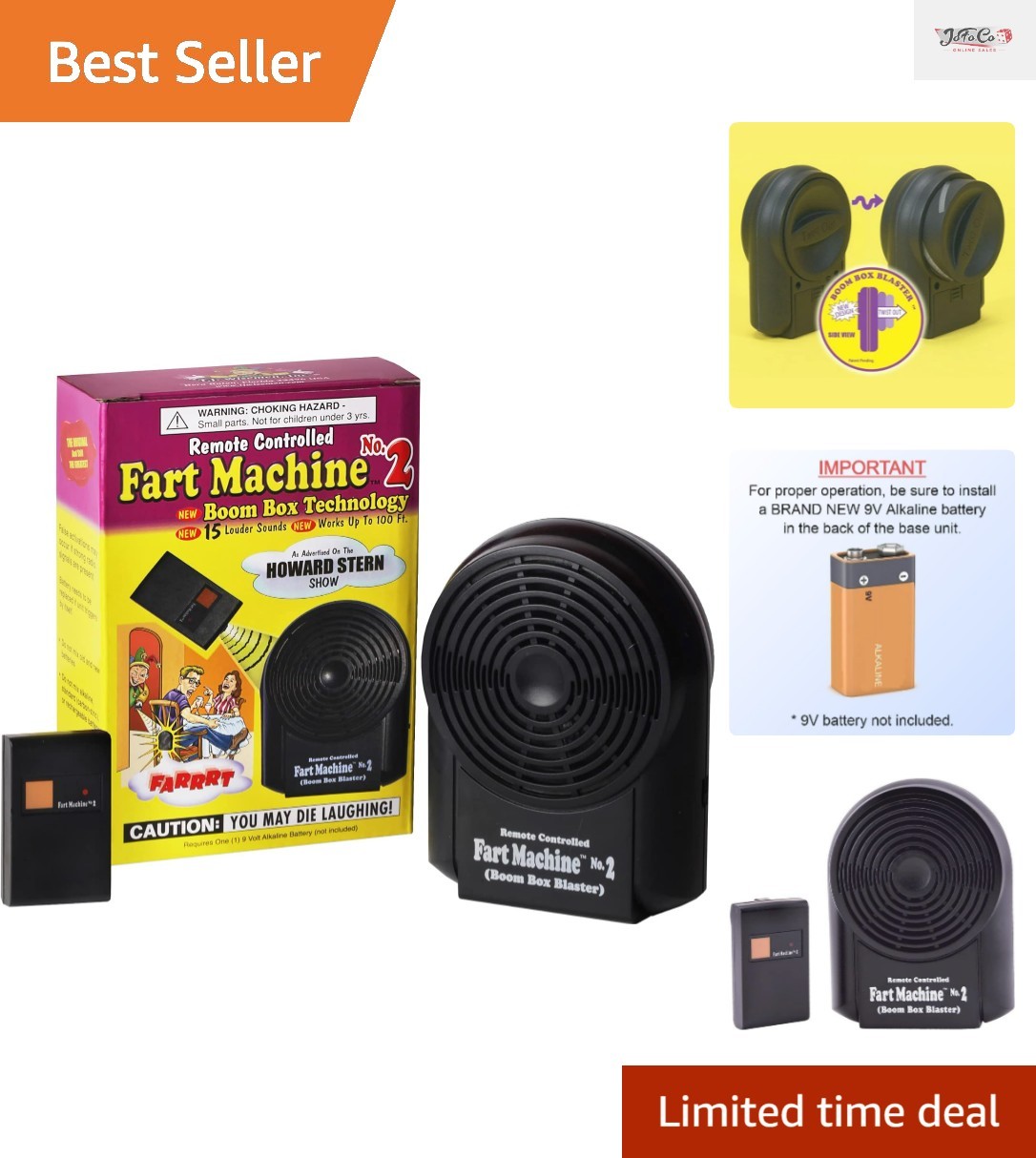 Fart Machine with Wireless Remote – 15 Realistic Sounds for Endless Laughter